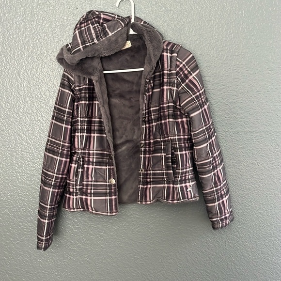 O’neill Junior’s  Medium purple and gray plaid Jacket - Picture 1 of 12